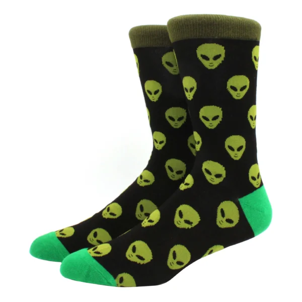 2024 New Hiphop Cotton Men Socks Harajuku Happy Funny animal Flamingo penguin chili Dress Socks for Male Wedding Christmas Gift - Image 2