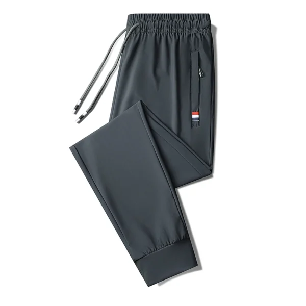 New Ice Silk High Quality Sports Comfortable Pants Sweat-absorbing Quick Drying Breathable Men's Outdoor Running Leisure Pants - Image 6
