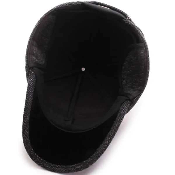 Retro Wool Winter Hats For Men Ear Cover Cap Sport Golf Baseball Caps Snap back Women Casquette Dad Hat Caps Earflaps Hats - Image 2