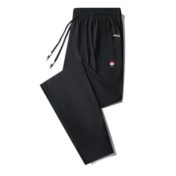 New Ice Silk High Quality Sports Comfortable Pants Sweat-absorbing Quick Drying Breathable Men's Outdoor Running Leisure Pants - Image 5