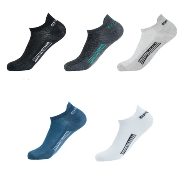 5 Pairs/Lot High Quality Men Ankle Socks Breathable Cotton Sports Mesh Casual Athletic Thin Cut Short Sokken Plus Size - Image 8