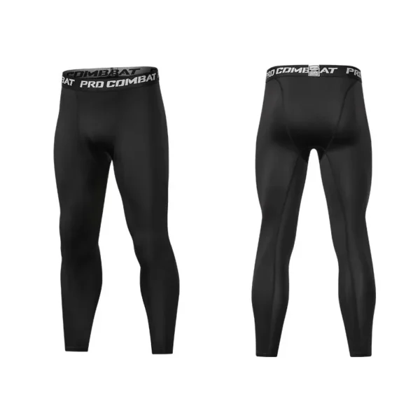 Mens Compression Pants Tights Cool Dry Leggings Sports Baselayer Running Tights Athletic Workout Active Shorts - Image 2