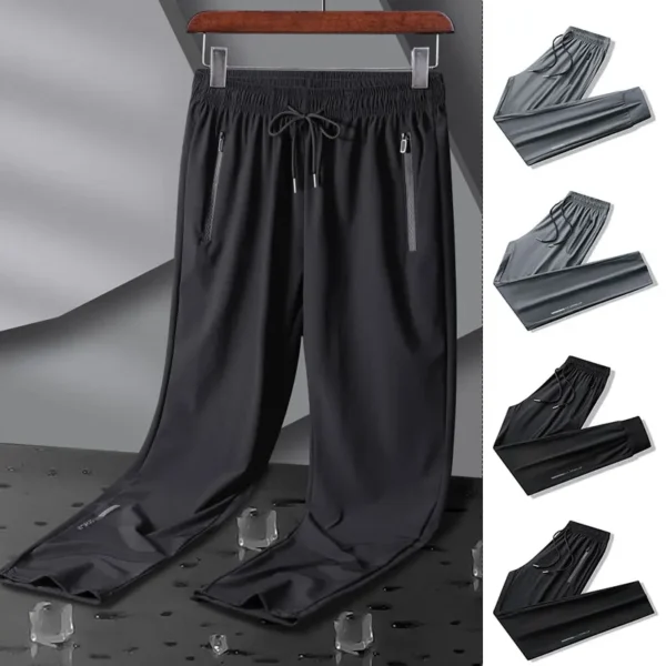 Running Pants Reflective Quick Dry Summer Jogging Trousers Men Gym Thin Cool Male Fishing Hiking Sports Long Pants Breathable