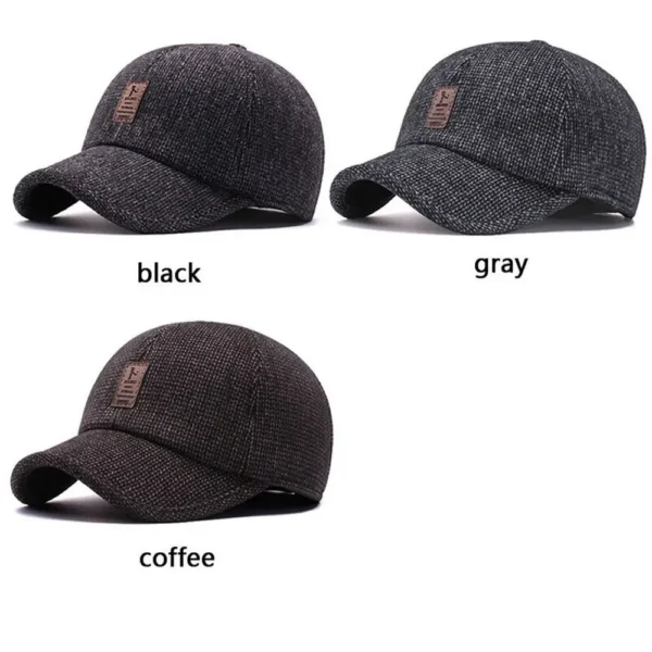 Retro Wool Winter Hats For Men Ear Cover Cap Sport Golf Baseball Caps Snap back Women Casquette Dad Hat Caps Earflaps Hats - Image 8