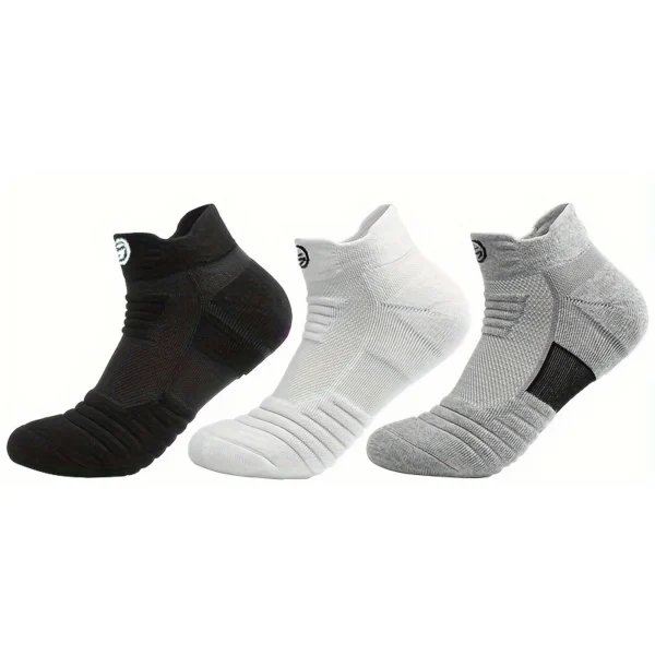 3 Pairs Sports Socks For Man High Quality Comfortable Breathable Basketball Short Socks Casual Fashion Low-cut Ankle Socks - Image 3