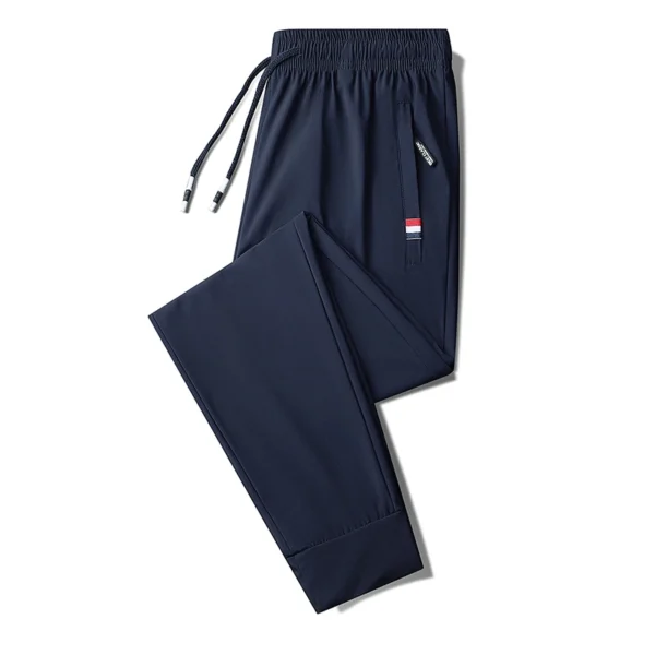 New Ice Silk High Quality Sports Comfortable Pants Sweat-absorbing Quick Drying Breathable Men's Outdoor Running Leisure Pants - Image 4