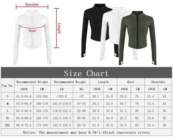 Women's Tracksuit Jacket Slim Fit Long Sleeved Fitness Coat Yoga Crop Tops With Thumb Holes Gym Jacket Workout Sweatshirts - Image 6