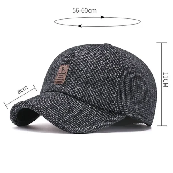Retro Wool Winter Hats For Men Ear Cover Cap Sport Golf Baseball Caps Snap back Women Casquette Dad Hat Caps Earflaps Hats - Image 10