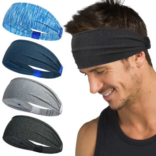 Sports Headbands For Men Woman Gym Yoga Sweat Hair Bands Soft Elastic Hairbands Stretch Outdoor Sport Sweatbands - Image 3