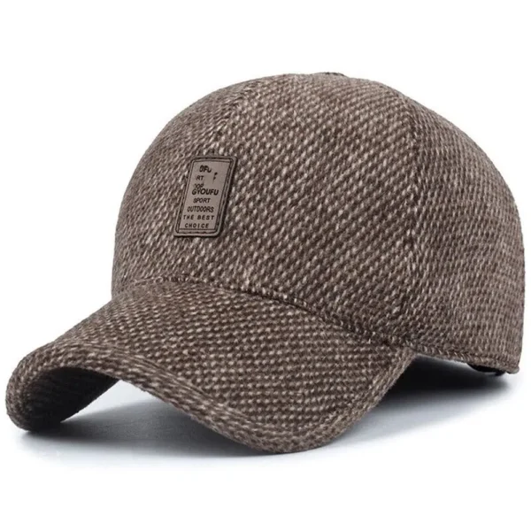 Retro Wool Winter Hats For Men Ear Cover Cap Sport Golf Baseball Caps Snap back Women Casquette Dad Hat Caps Earflaps Hats - Image 4