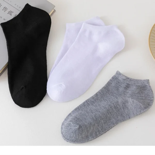 3/5/8 Pairs Women/Men Boat Socks Invisible Low Cut Silicone Non-slip Summer No-show Ankle Socks Solid Color Casual Breathable - Image 2