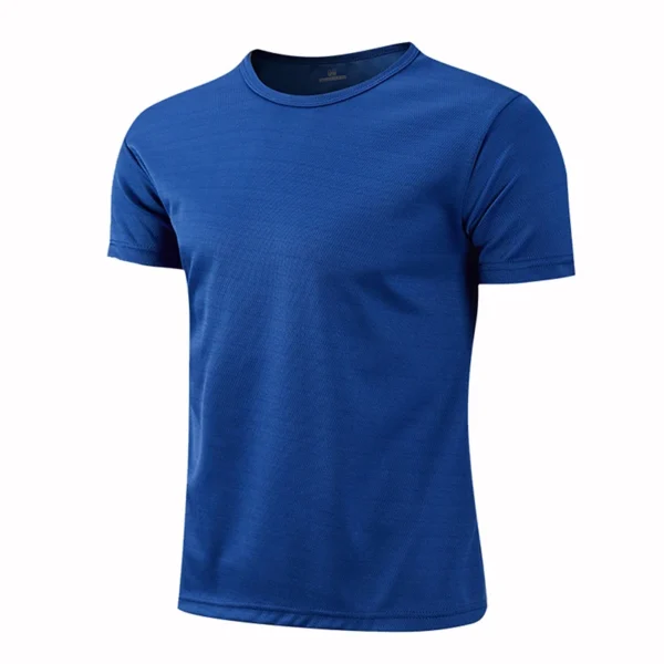 Quick-drying Round Neck Sport T-shirt Gym Fitness Shirt Trainer Running T-shirt Men Breathable Sportswear Костюм Женский Летний - Image 6