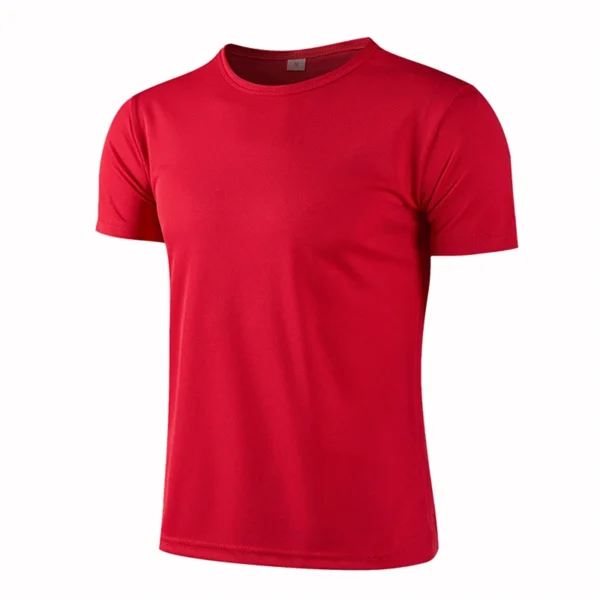 Quick-drying Round Neck Sport T-shirt Gym Fitness Shirt Trainer Running T-shirt Men Breathable Sportswear Костюм Женский Летний - Image 5