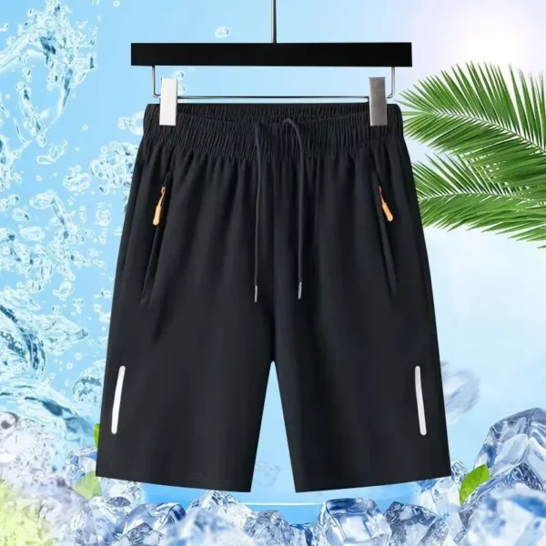 Summer Men Shorts Ice Silk Running Gym Sport Shorts Quick Dry Breathable Beach Short Pant Fitness Jogging Cool Casual Sportswear - Image 2