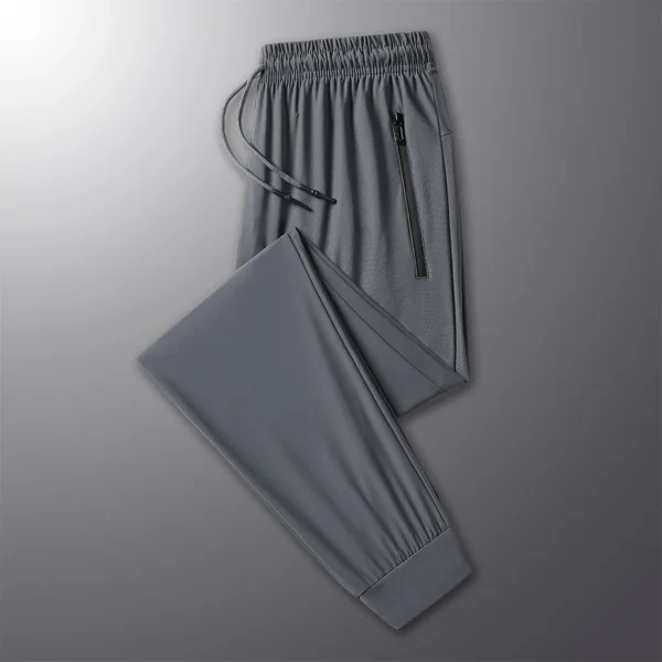 Summer Ice Silk Men Quick Drying Breathable Casual Pants Comfortable Loose Large Size High Elastic Outdoor Running Sports Pants - Image 3