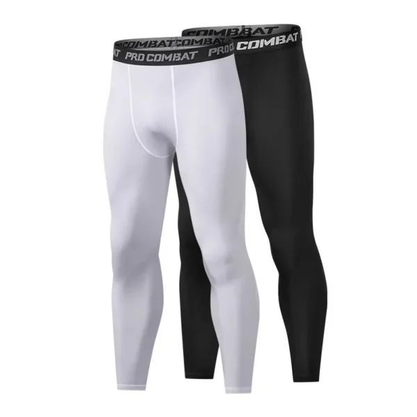 Mens Compression Pants Tights Cool Dry Leggings Sports Baselayer Running Tights Athletic Workout Active Shorts - Image 3