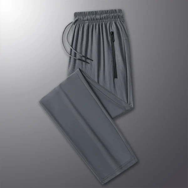 Summer Ice Silk Men Quick Drying Breathable Casual Pants Comfortable Loose Large Size High Elastic Outdoor Running Sports Pants - Image 4